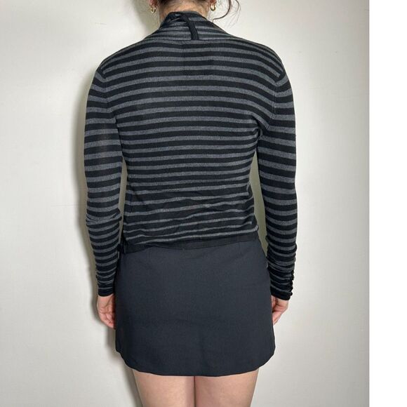 y2k Guess Jeans Black Gray Striped Size Small - Picture 4 of 6